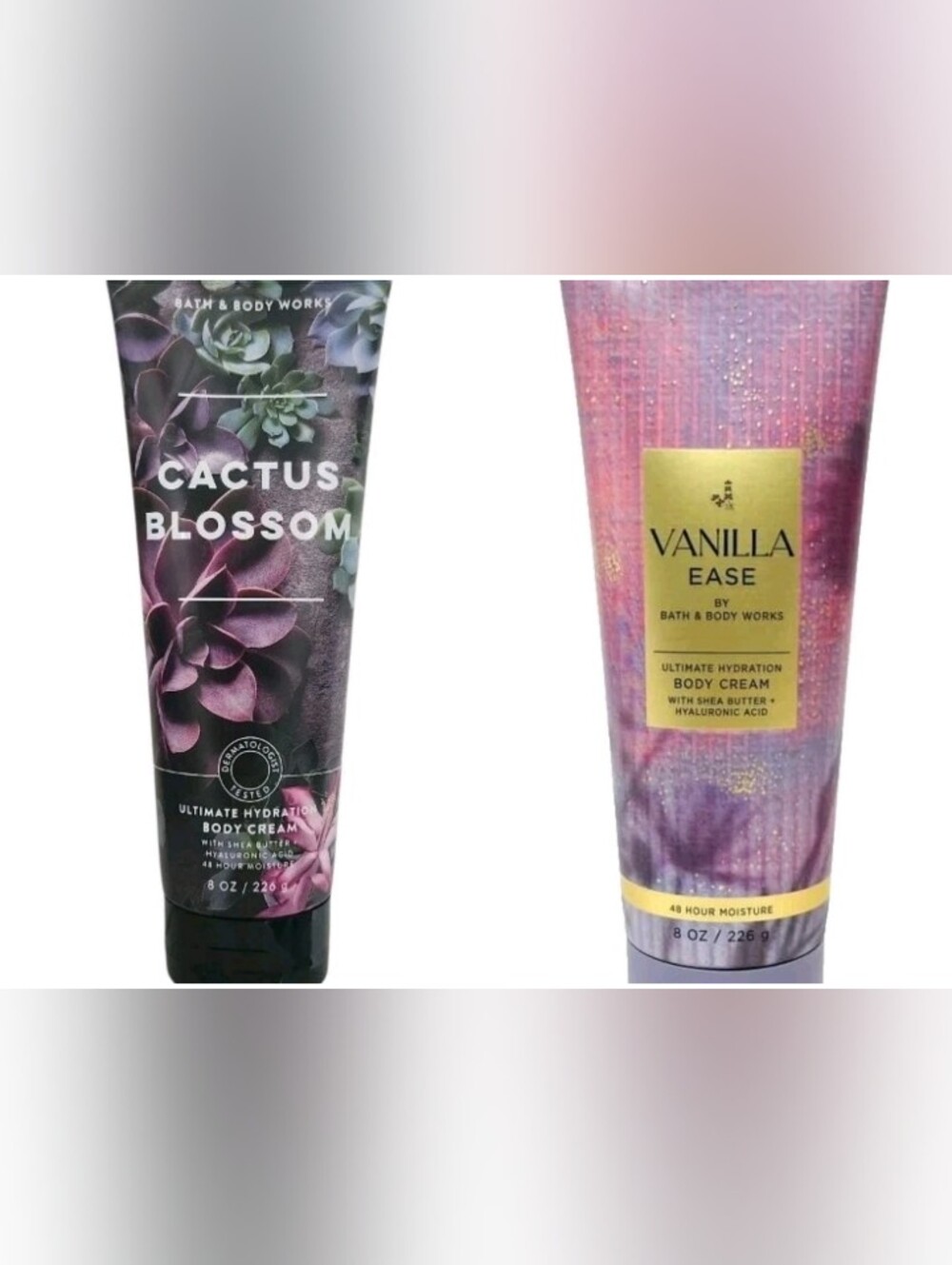 Bath & Body Works Cactus Blossom & Vanilla Ease Body Creams - New!